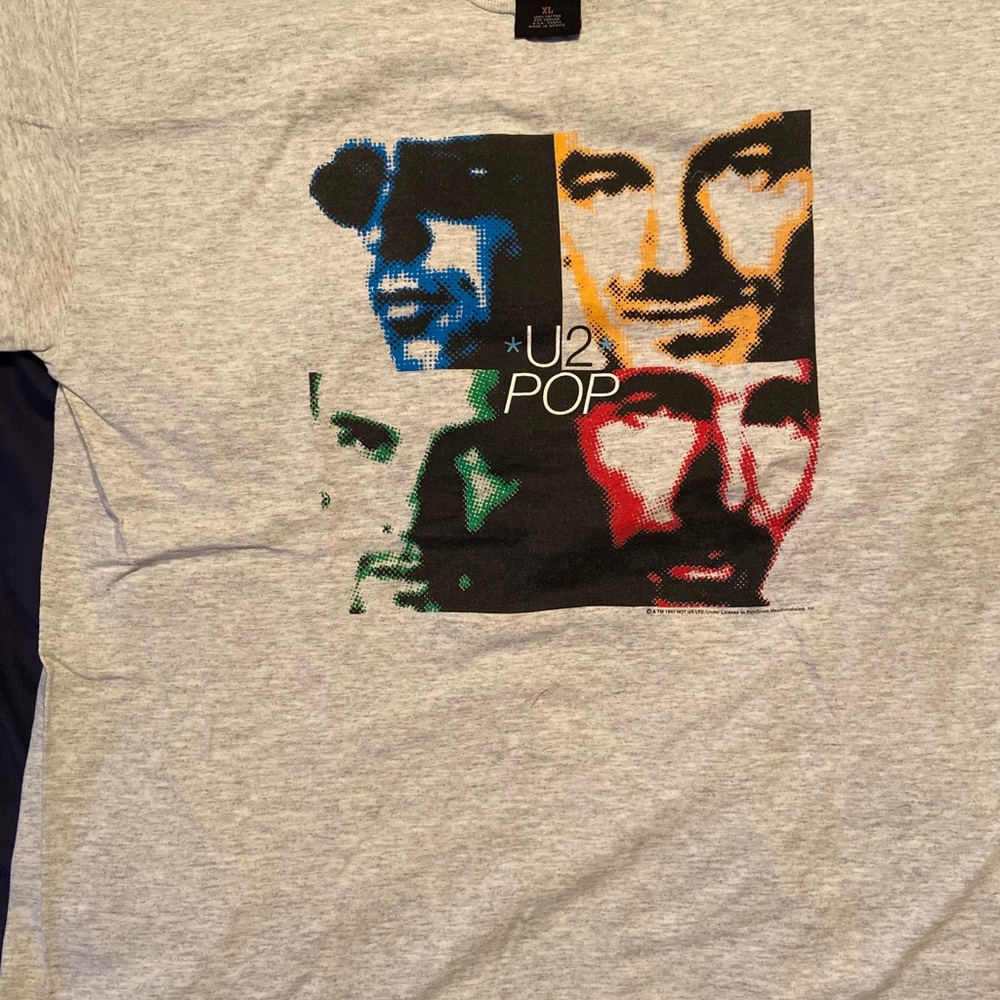 Vintage Concert T Shirt Short Sleeve men men’s XL U2 Pop 1997